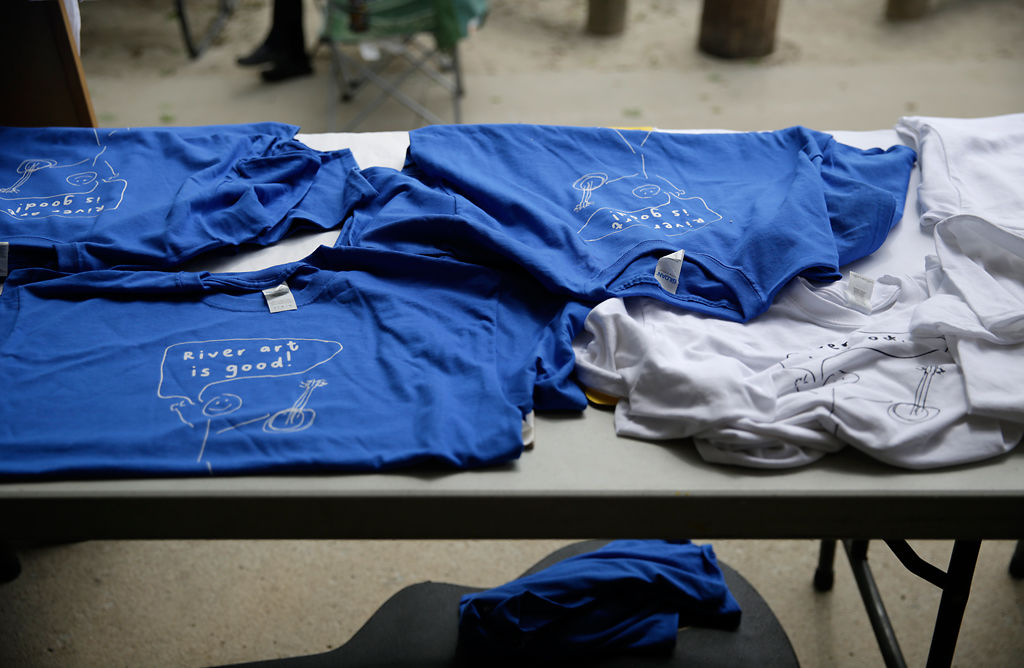 T-shirts for the Missouri River Cultural Conservancy were for sale